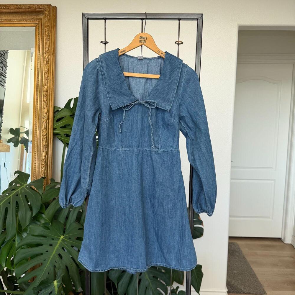Old Navy Denim Sailor Collar Dress